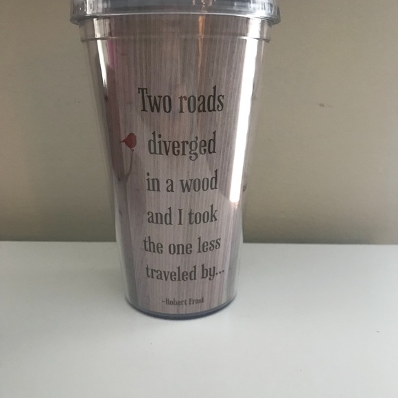 Acrylic/hard plastic cup with Roberts frost quote - Picture 1 of 5